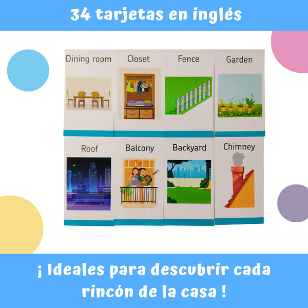 FLASH CARDS PARTES DE LA CASA INGLÉS-ESPAÑOL