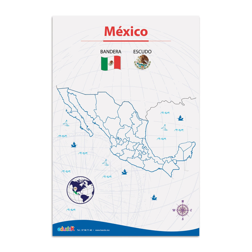 LÁMINA DIDÁCTICA MÉXICO (LONA) 100X150CM
