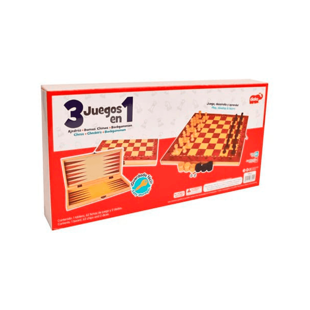 3 juegos de mesa en 1