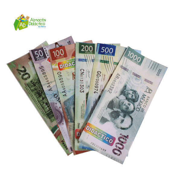 BILLETE DE PAPEL DIDACTICO CHICO 30 PZS