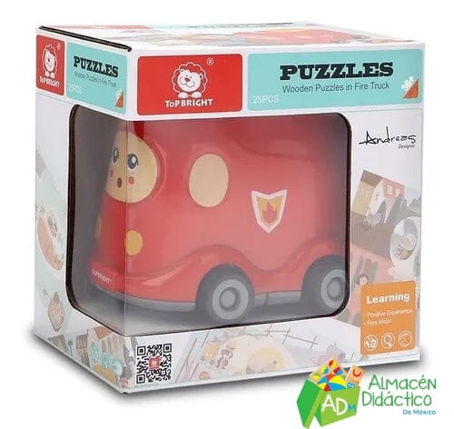 CARRO DE BOMBEROS CON ROMPECABEZAS