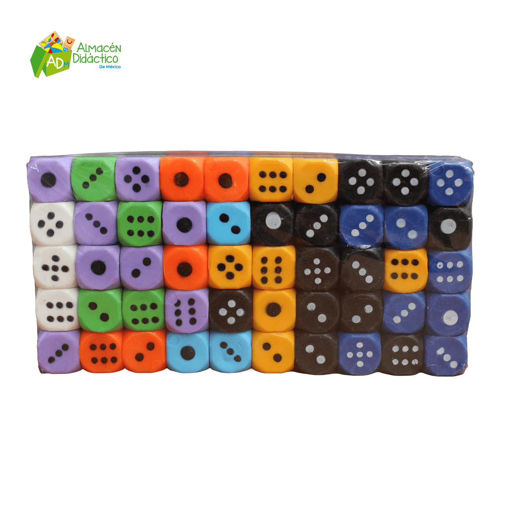 DADO GRANDE COLORES 100 PZS