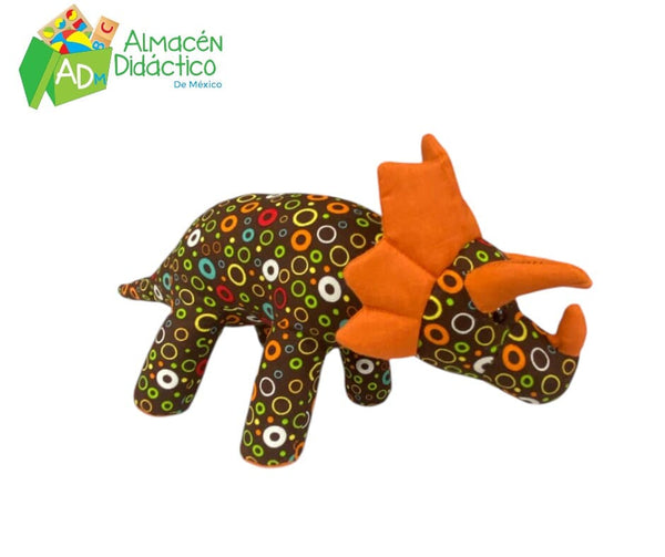 DINOSAURIO DE TELA-CAFE TRICERATOPS