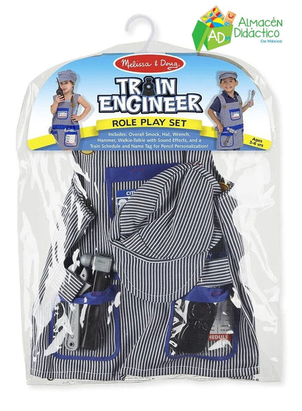 DISFRAZ DE INGENIERO DE FERROCARRIL - MELISSA & DOUG - TRAIN ENGINNER