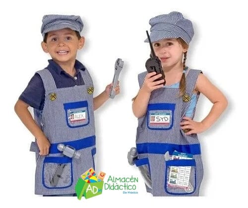 DISFRAZ DE INGENIERO DE FERROCARRIL - MELISSA & DOUG - TRAIN ENGINNER
