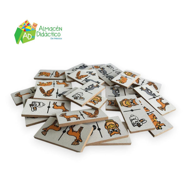 DOMINO DE MADERA ANIMALES DEL BOSQUE