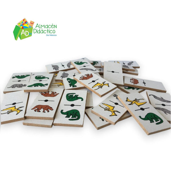 DOMINO DE MADERA DINOSAURIOS