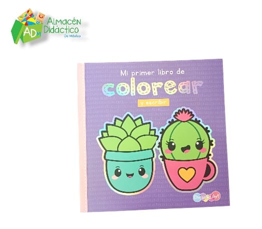 LIBRO COLOREAR Y ESCRIBIR COLOR-MORADO