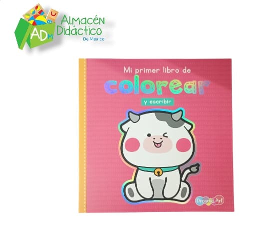 LIBRO COLOREAR Y ESCRIBIR COLOR-ROSA