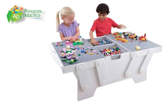 MESA CON ALMACENAMIENTO PARA LEGOS (LADRILLOS)