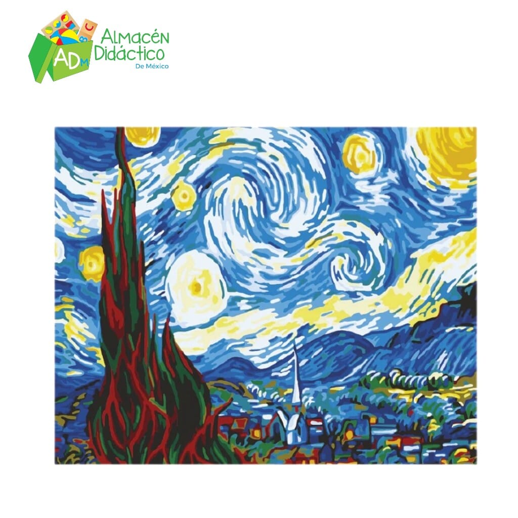 PINTA POR NUMERO - NOCHE ESTRELLADA