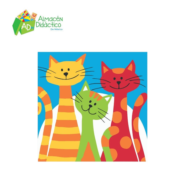 PINTA POR NUMERO - TRES GATOS