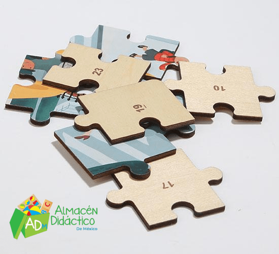 CARRITO DE POLICIA CON ROMPECABEZAS