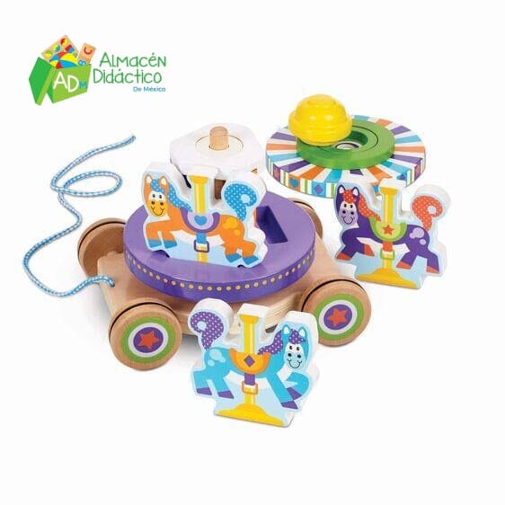 PRIMER CARRUSEL - MELISSA & DOUG - CAROUSEL PULL TOY