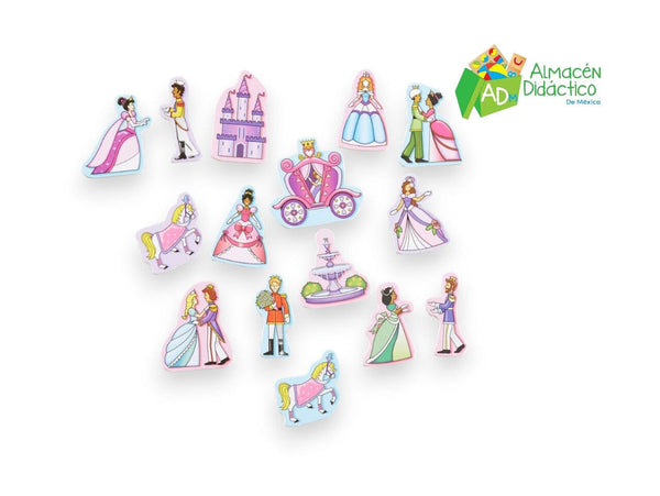 IMANES DE MADERA DE PRINCESAS - MELISSA & DOUG - PRINCESS MAGNETS