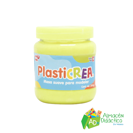 PLASTICREA AMARILLO NEÓN 250 GR.