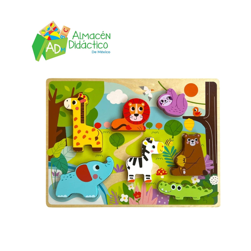 ROMPECABEZAS CHUNKY ANIMALES DE SELVA
