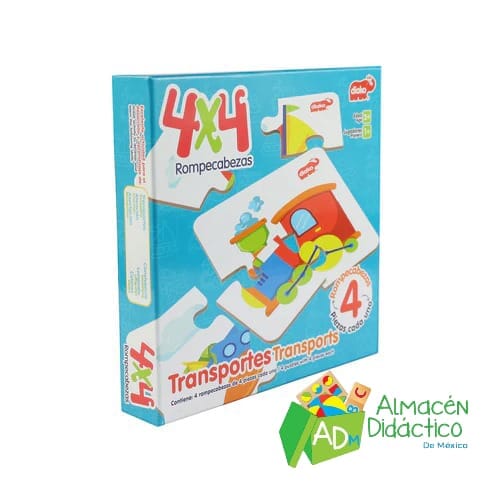 4X4 ROMPECABEZAS DE TRANSPORTES PARA NIÑOS