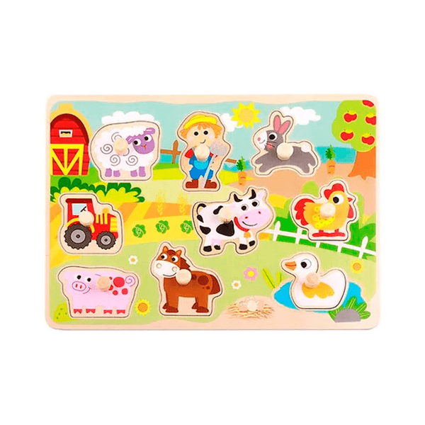 Rompecabezas de la granja con pija