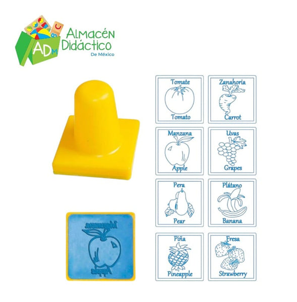 SELLOS BILINGÜES FRUTAS Y VERDURAS