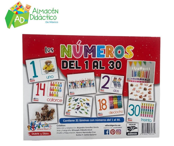 TARJETAS - LOS NUMEROS DEL 1 AL 30