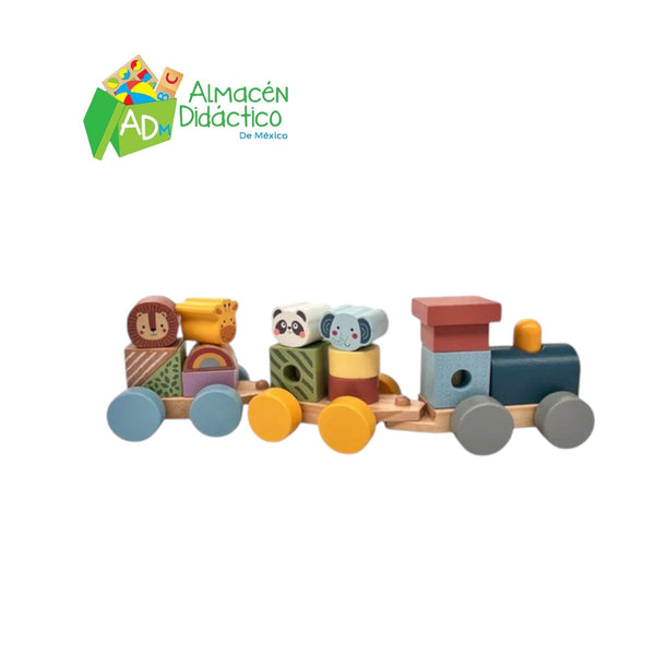 TREN APILABLE ANIMALES DE LA SELVA DE MADERA
