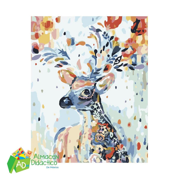 PINTA POR NUMERO - VENADO DE COLORES