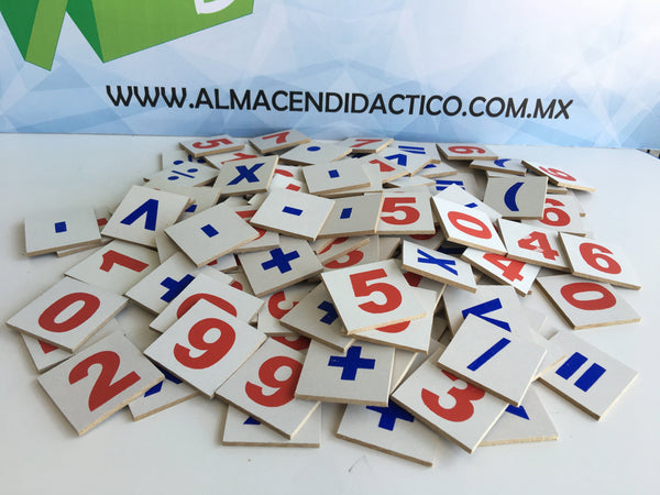 OPERACIONES BÁSICAS NÚMEROS Y SIGNOS DE MADERA