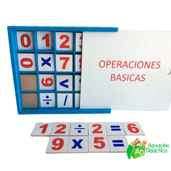 OPERACIONES BÁSICAS NÚMEROS Y SIGNOS DE MADERA